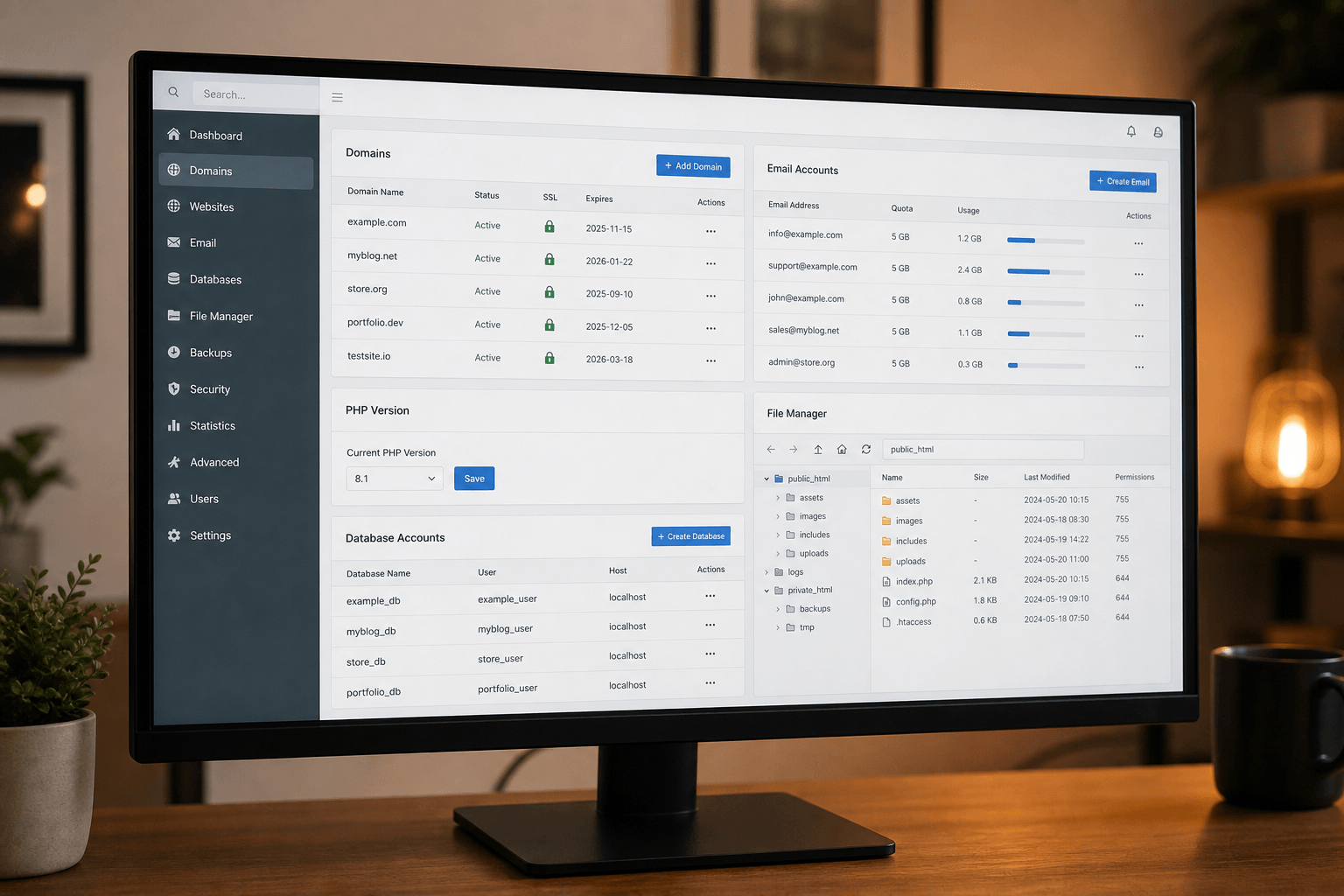 cPanel server configuration for PHP and Laravel