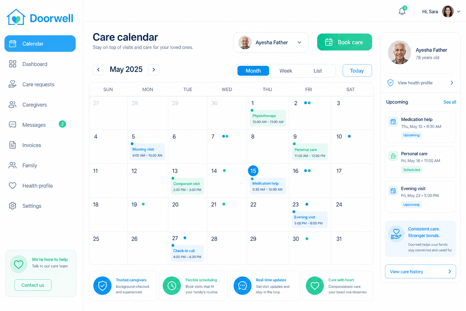 Family Care — web layout