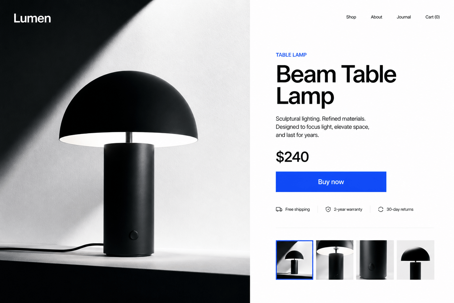 Product Store — web layout