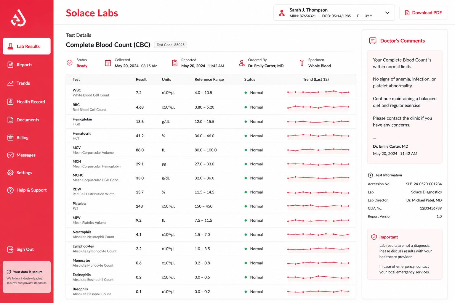 Lab Reports — web layout