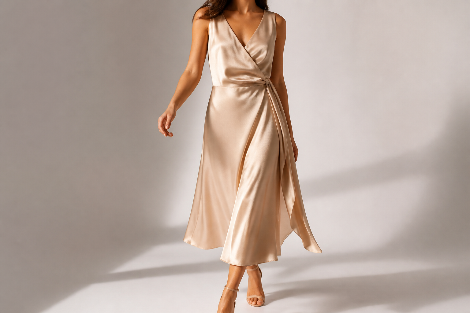 Silk midi dress