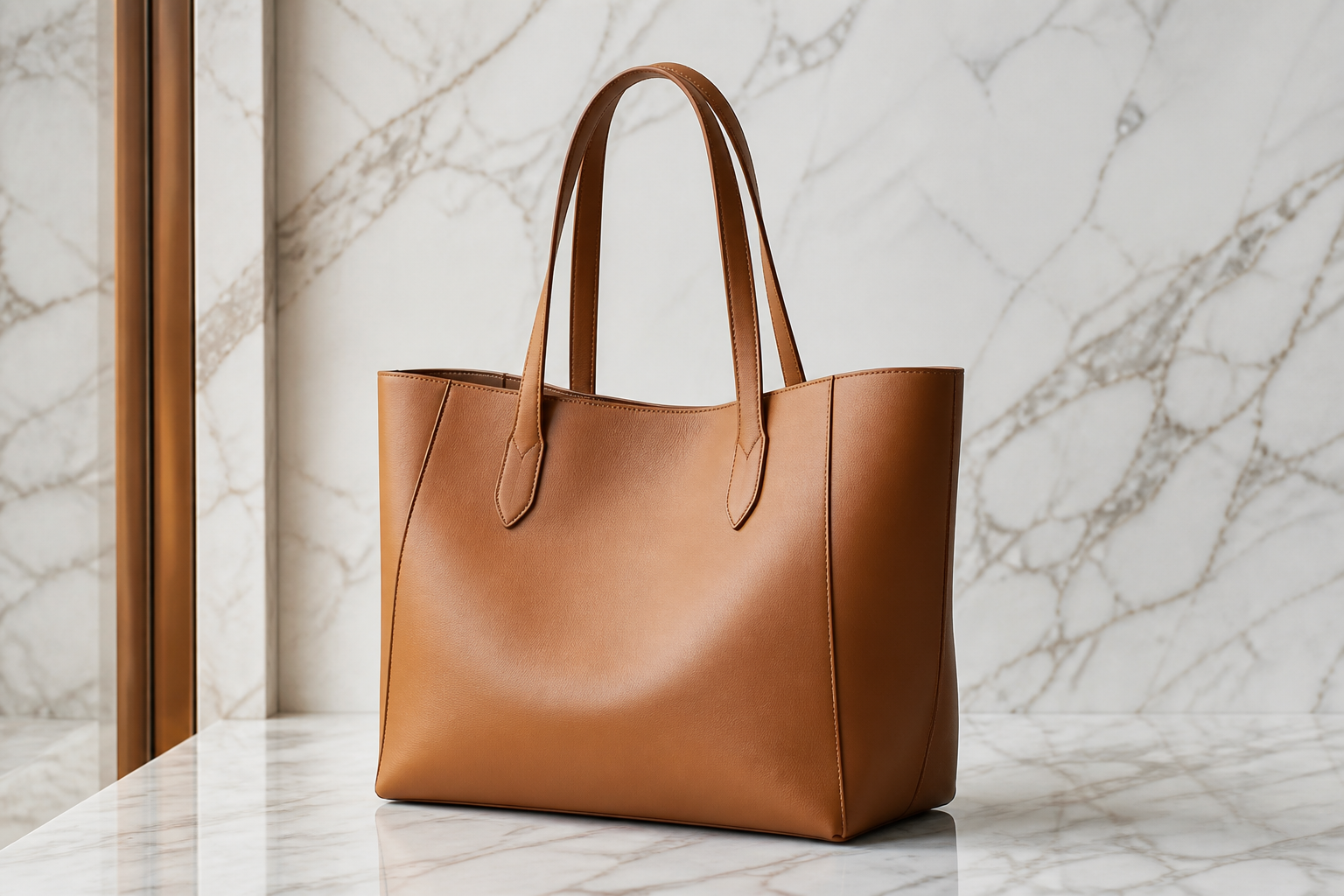 Leather tote