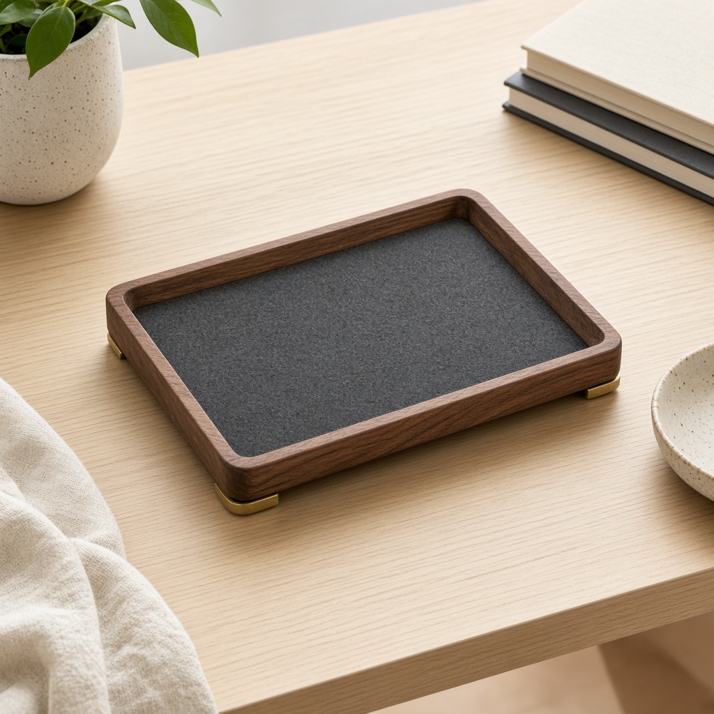 Walnut catch-all tray