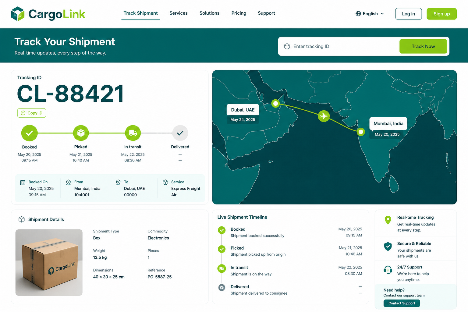 Shipment Track — web
