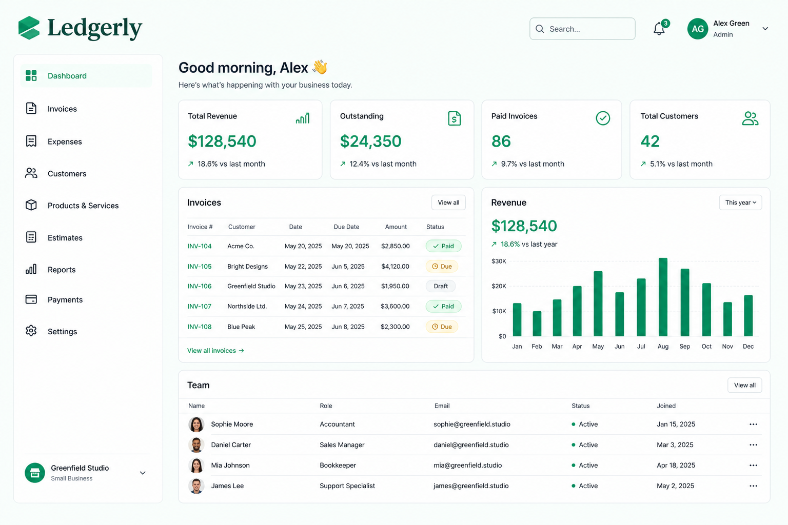 Team Invoices — web